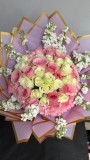 ELEGANS  41 PEMBE  BEYAZ GÜL BUKETİ
