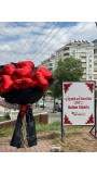 7'li BÜYÜK BOY KALPLİ BALON  BUKETİ