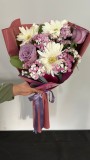 LİLA GÜL HÜSNÜ YUSUF VE GERBERA BUKETİ