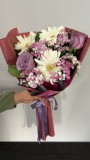 LİLA GÜL HÜSNÜ YUSUF VE GERBERA BUKETİ