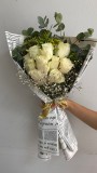 BEYAZ GAZETE KAĞITTA 10'LU BEYAZ GÜL