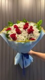KIRMIZI GÜL VE PAPATYA BUKETİ