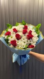 KIRMIZI GÜL VE PAPATYA BUKETİ