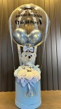 Aramıza Hoşgeldin Küçük Prens: Peluş Ayıcıklı & Balonlu Mavi Bebek Kutusu
